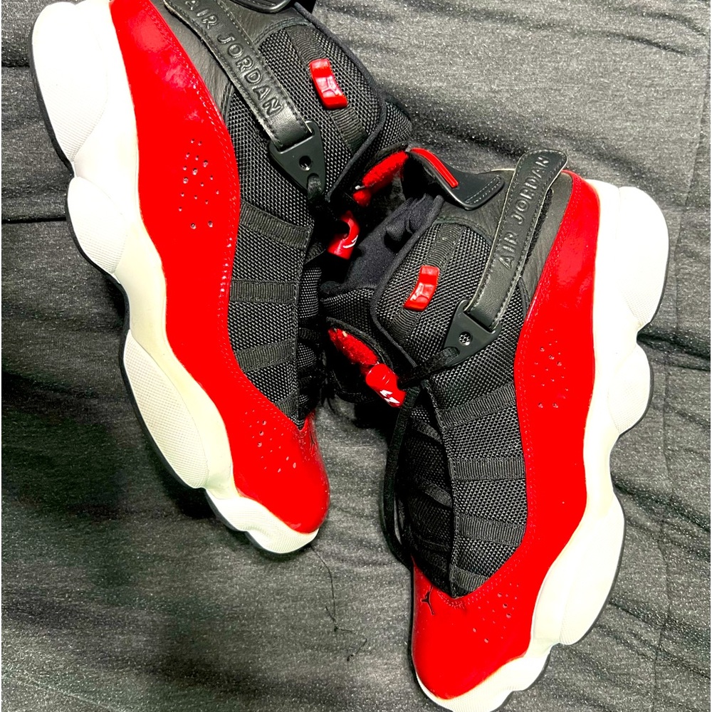 Jordan 6 Rings Black Gym Red White